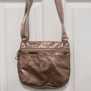 Kipling Metallic Rose Gold Crossbody Bag